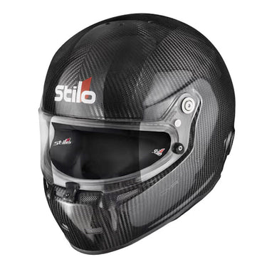 Carbon fiber helmet with Stilo branding on a white background
